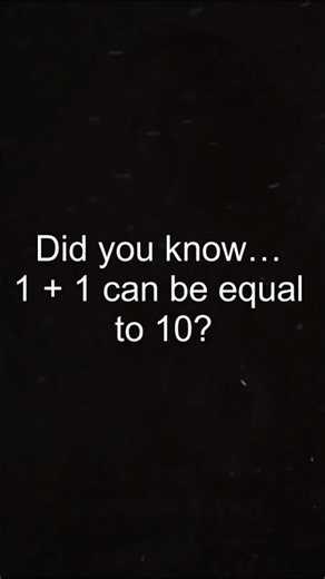Why 1 + 1 = 10? 🤯 | Binary Addition in 20 Sec 🔥 Easy Trick #shorts
