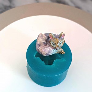 Curled up Fox Silicone Mold, Polymer Clay or Resin Casting, Sculpting and Molding Tools - Etsy