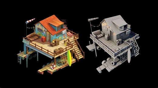 【maya教程】零基础学建模，maya基础入门制作卡通场景案例
