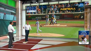 22K views · 912 reactions | Jacob deGrom vs the Braves yesterday: Innings Pitched: 5.2 Hits: 1 Earned Runs: 2 Walks: 1 Strikeouts: 12  Full segment: https://www.youtube.com/watch?v=SOK5VlmDoF8 | MLB Network | Facebook