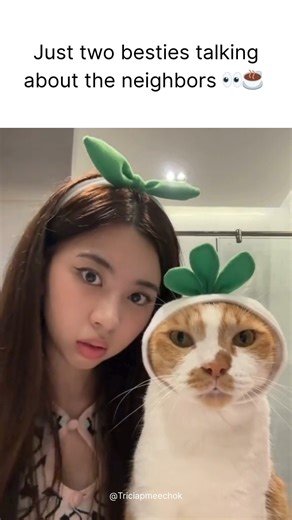 2.7M views · 135K reactions | Just two besties talking about the neighbors ☕ #reels #triciaandmeechok #funny #triciapmeechok #exploremore #reelsfypシ | ทริชเชียพี่มีโชค - Tricia and Meechok | Facebook