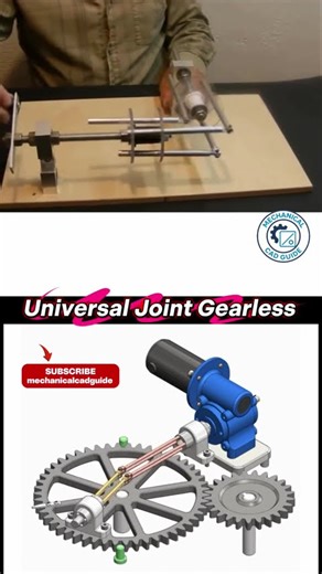 Universal Joint Gearless #foryou #engineblock #viral#engineering #autocadblocks#machine #nikolatesla