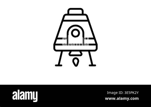 A modern outline animated icon of space capsule vessel Stock Video Footage - Alamy