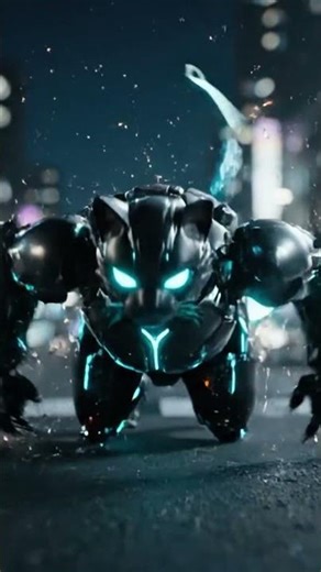 Cat Transforms into a Mecha Robot 🐱🤖 | Epic AI Animation #shorts