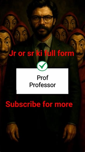 Dr ki full form| Jr ki full form| mrs ki full form| full form of prof.#shortsfeed #trending #english