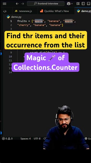 Stop using loops! Use this trick to count the items and their frequency in Python #coding #python
