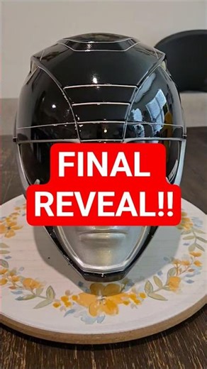 Final Reveal: Mighty Morphin #BlackRanger Mastodon Helmet ⚡ #PowerRangers #Cosplay #Shorts