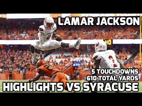 Lamar Jackson vs Syracuse || 2016 Highlights || 610 YARDS 5 TDS