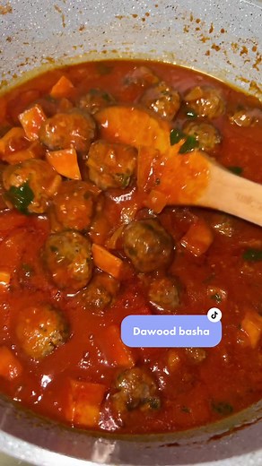 Savory Meatball Dish with Potatoes and Tomato Sauce