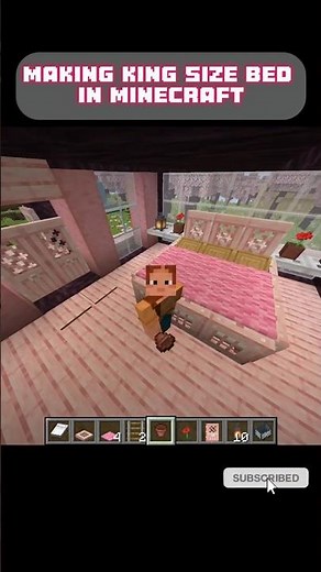 I Make King Size Bed Builds in MINECRAFT ! 😳#minecraft #minecraftshorts #viral #shorts