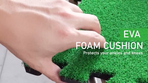 GAIARENA Artificial Turf Mat with Thick EVA Foam Base for Golf Simulator, Grass Tiles Base for Golfing Hitting Practice Mat, Artificial Grass Mat Floor Decoration for Indoor Outdoor