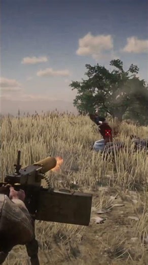 Wild West Machine Gun Rampage! 💥🔫 | RDR2 #Shorts #RDR2 #RDR2Shorts