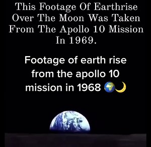 Earthrise Footage from Apollo 10 Mission 1969