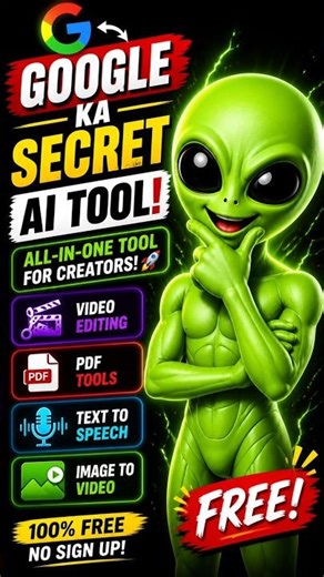 Google Ka Secret AI Tool 😱 Free Video Editing, PDF, Text To Speech & More! #shorts#kartiktechvision