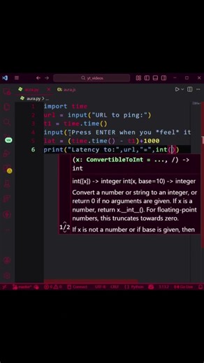 Python Trick: Measure URL Latency Without Libraries 🚀#python #programming #codingfacts