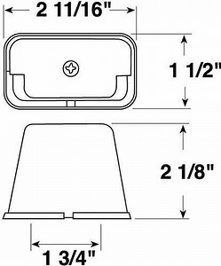 Peterson Trailer License Plate Light - Incandescent - Gray Housing - Clear Lens Peterson Trailer Lig