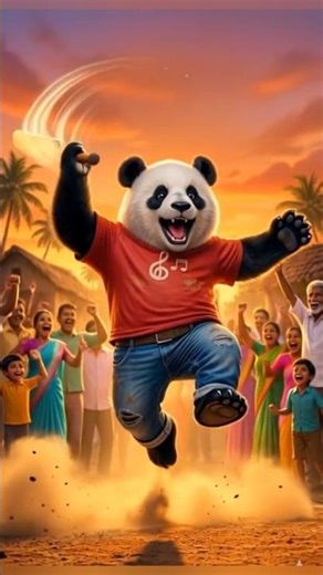 🐼 Panda Dancing to Chikni Chameli 🔥 Funny Panda Dance Shorts #trending