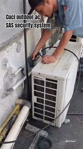 Tutorial cuci outdoor Ac | SAS Security System#cucioutdoorac#sas#tukangac#abidichanel#tutorial