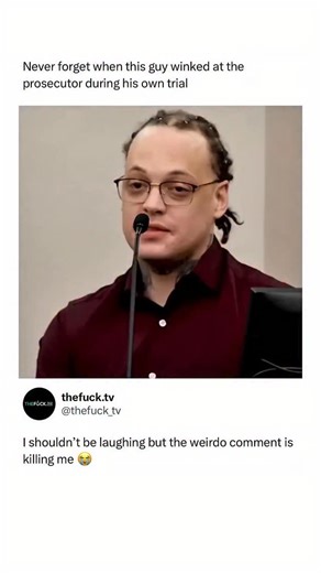 Memes, Entertainment, News on Instagram: "+5 years 😂 A widely shared clip shows a defendant in a U.S. courtroom appearing to wink at the prosecutor while testifying, which immediately went viral because of his deadpan explanation that he wasn’t winking but had “a twitch.” The moment stood out because courtroom testimony is typically tightly controlled, and any perceived gesture toward opposing counsel can be viewed as inappropriate or ill-advised. The incident became popular online not b