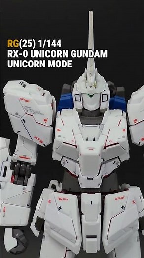 RG Unicorn Gundam (Unicorn Mode) | Partial paint + matte topcoat #gundam #gunpla #unicorngundam