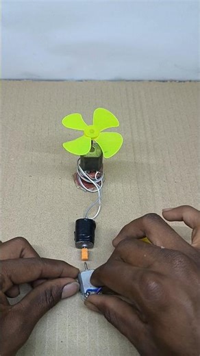 ⚙️ DIY Mini Fan Using DC Motor | Simple Switch Control 🔋