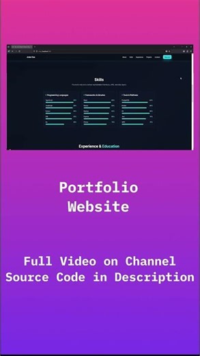 Metrics-Style Developer Portfolio (Next.js + Tailwind) #coding #portfolio #website #programming