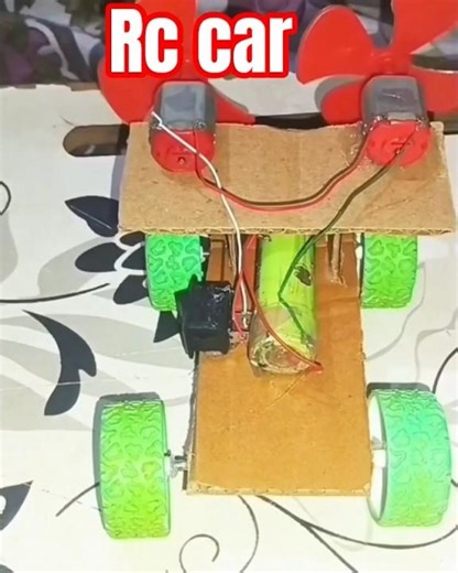 How to make cardboard R.C car , Remote control car kaise banaye motor se.