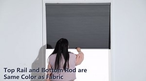 Cellular Shades Cordless 100% Blackout Window Blinds for Windows Bottom Up Cellular Blinds Custom Size Thermal Insulated Honeycomb Shades for Windows Home Bedroom Door Grey, 53.5" W x 82" H