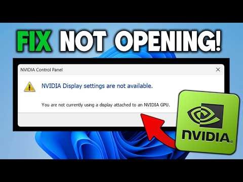 How to fix nvidia control panel not opening (easy fix)