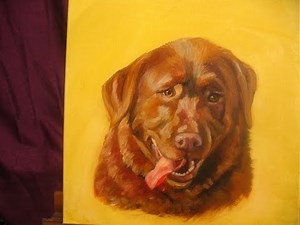 Painting Dog Portraits in Oil/ Art Instruction/Chocolate Lab