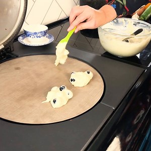 9K views · 100 reactions | Did you know you can make Scotch Pancakes directly on your AGA hotplate?丹 Simply lightly oil the simmering plate with a little oil or use a piece of Bake-O-Glide and drop tablespoonfuls of the mixture onto the surface. Cook on both sides and serve with a maple syrup or honey for a delicious treat. Find the full recipe here: https://www.agaliving.com/cooking/recipes/breakfast/drop-scones | AGA & AGA Cookshop | Facebook