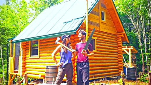Canadian Couple Builds Their DREAM Home with HANDTOOLS! (Tiny Log Cabin in the Forest, FULL BUILD) #bushcraft #adventure #outdoors #survival #camping #cabinlife #cabincrew #wilderness #logcabin | Alex Bushcraft