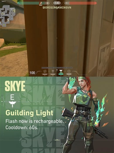 Patch 12.05 // Skye Buff Guilding Light (Flash) của Skye giờ đây có thể hồi lại. Thời gian hồi phục: 60s. _____ @valorant.vietnam #valorantcreatorrush #valorantvietnam #valorant #valorantupdates #valorantagent