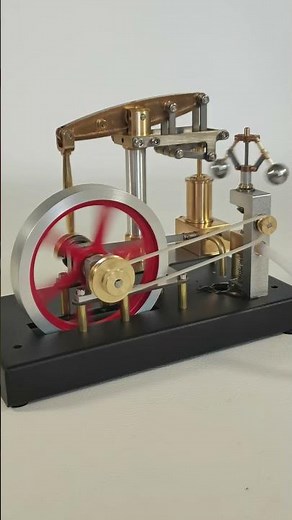 Model of a steam engine + model of a centrifugal governor#enginediy #miniengine #engineer