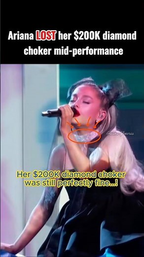 The story of Ariana Grande losing a $200K necklace during a performance #arianagrande #shorts