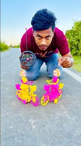 Remote Control Doll Cycle Race on Road Challenge