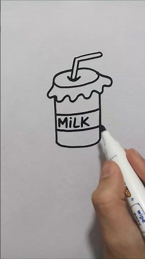 Milk pack 🥛 | Drawing with step by step tutorial for beginners #milkbox