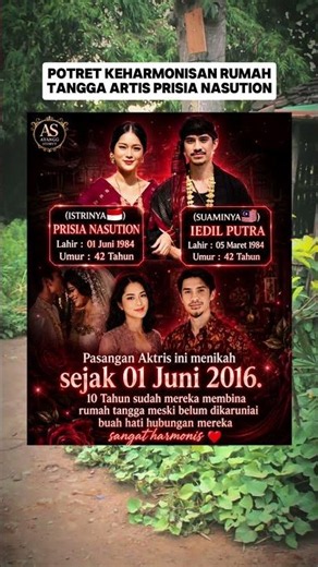 Potret 10 tahun pernikahan Prisia Nasution dan suami yg tetap romantis! 🥰 #beritaartis #fypシ゚viral