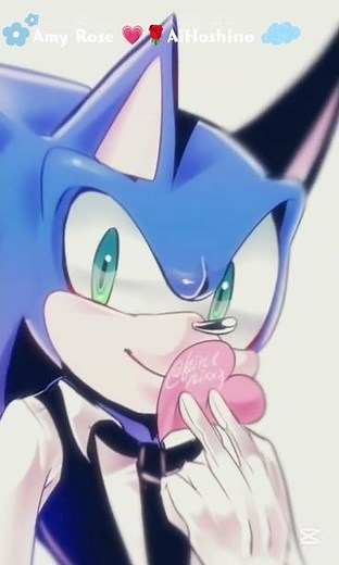 ‪@sonic-6w6‬ 💙‪@AmyRoseAiHoshinoOfc‬ 💗🌸 #sonicthehedgehog #sonic #amy #amyrose #sonamy