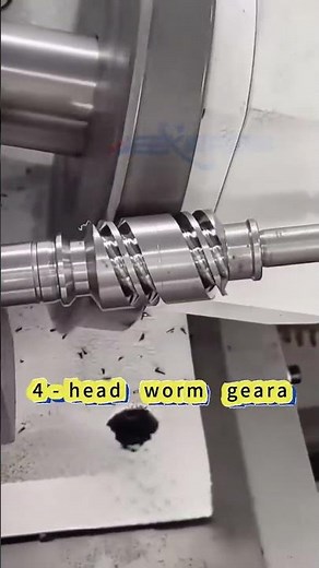 4-Head Worm Gear Machining Process (Multi-Start Worm Shaft Manufacturing)