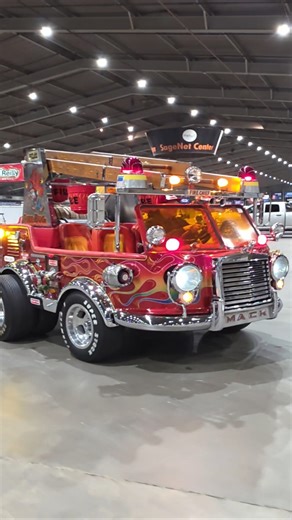George Barris Firebug 1969 Volkswagen microbus rolls out of Starbirds car show