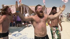 Take a peek into madness of Burning Man. I MC'd and competed in something we call Traditional Blindfold Coconut Oil Wrestling. Sometimes, the old ways are the best ways. Here, I'm challenged by my dopplegangar — I won't give away the ending, but if you wanna cut to the chase, jump to 2:00. - 📸 Clare McCormack ⛺️ Hotel California - Burning Man | Get Lost with Brooks