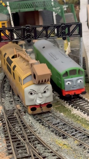 Diesel 10 and Boco on my dads layout #thomasandfriends #thomasthetankengine