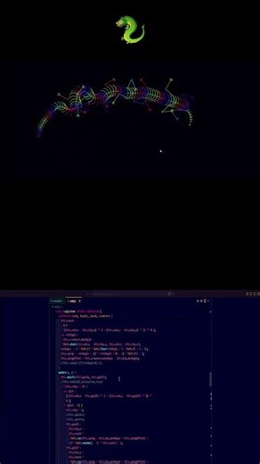 Mind-blowing Interactive Reptile Cursor #foryou #coding #ai #programming #javascript #webdev
