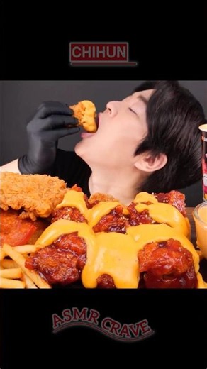 He Couldn’t Stop Eating This KFC Feast! 🍗🔥 ASMR Mukbang. #asmr #mukbang