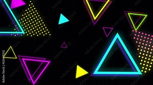 Abstract retro style 80s geometric pattern memphis design background