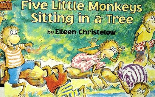 【每日绘本】Five Little Monkeys Sitting In A Tree五只小猴子坐在树上