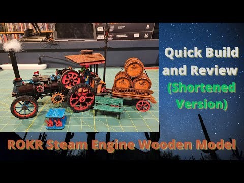 ROKR Steam Engine Wooden Model Complete Build & Review (Shortened Version)