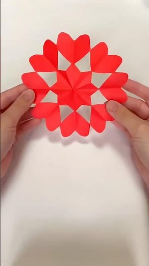 【折り紙】ハートの切り絵の作り方❤️ #折り紙 #origami #ものづくり #手作り工作