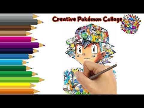 How to Draw a Creative Pokémon Collage | Fun & Detailed Art Tutorial for Kids | #kids